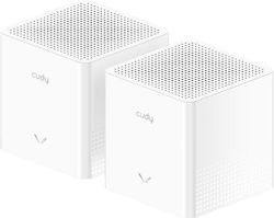 Cudy M3000S AX3000 Точка за достъп с Mesh Wi‑Fi 6 Двулентов (2.4 и 5GHz) Двоен комплект Cudy M3000S AX3000 Точка за достъп с Mesh Wi‑Fi 6 Двулентов (2.4 и 5GHz) Двоен комплект