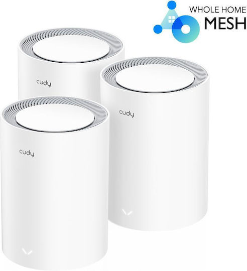 Cudy M3000 v1 Access Point with Mesh Wi‑Fi 6 Dual Band (2.4 & 5GHz) Triple Kit White