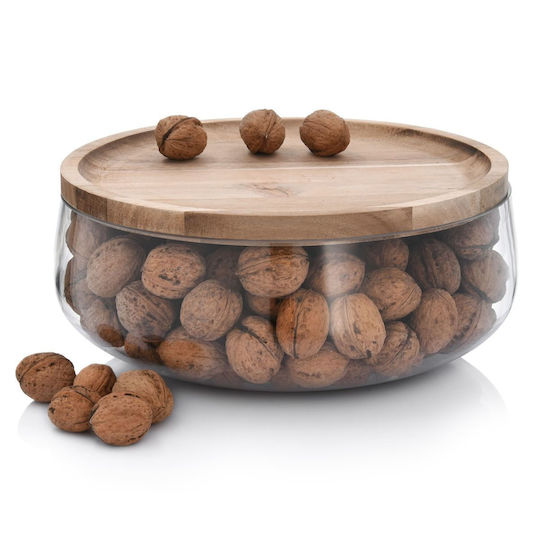 Duka Bol Decorativ Din Sticlă Maro 28x28cm
