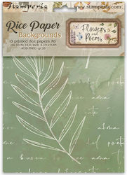Set 8 Reispapier Decoupage Backgrounds Stamperi...