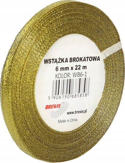 Teka Christmas Ribbon Gold 2200x0.6cm