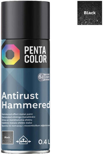 Pentacolor Σπρέι Βαφής με Μεταλλικό Εφέ Μαύρο Blk 400ml