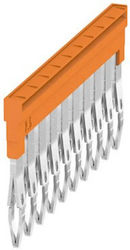 Weidmuller Zqv 2.5n/10 Aluminium Verbindungsklemme W-Serie 10 Pole Orange