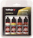Acrylicos Vallejo Modellbau-Farben Gold Nmm Set 18ml 4 Stück