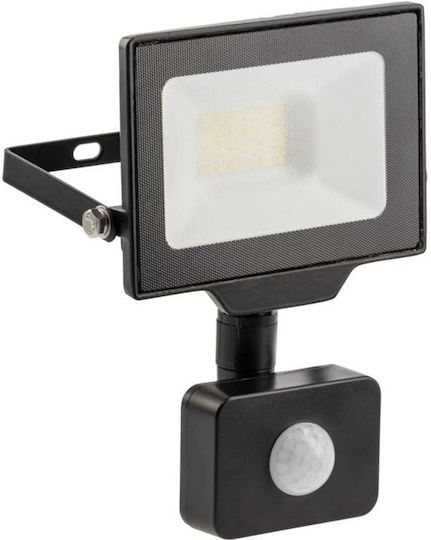 Gtv Waterproof LED Flood Light 20W Cold White 6000K with Motion Sensor IP65