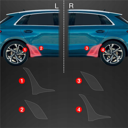 Grizzglass Protective Film Wheel Arches Grizzglass Bodyshield Audi A3 8y Sportback 2020-2023 4in1