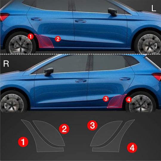 Grizzglass Protective Film Wheel Arches Grizzglass Bodyshield Seat Ibiza 2021-2025 4in1