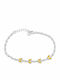 Brățară Copii Jolie 925 Argint Fluture Design Email Zirconiu 21 Cm/4.4g Argintiu Galben