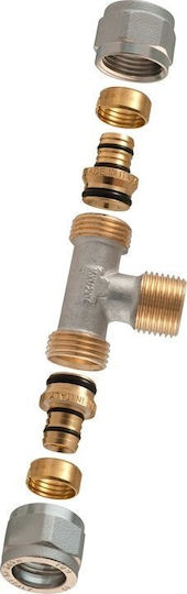 Tdm Brass Detachable Thread Pipe Tee 1460e18x3/4 Wi