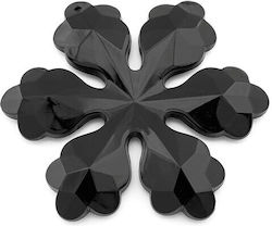 Acrylic Snowflake 100x100mm Black Black
