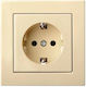 Liregus Single Power Socket Brown