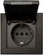 Liregus Single Waterproof Black Power Socket