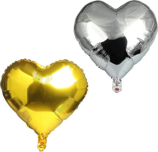 Set 2 Baloane Inimi Folie Aurii 45 cm