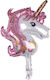 Geburtstags Luftballon Einhorn Folie Rosa 30cm