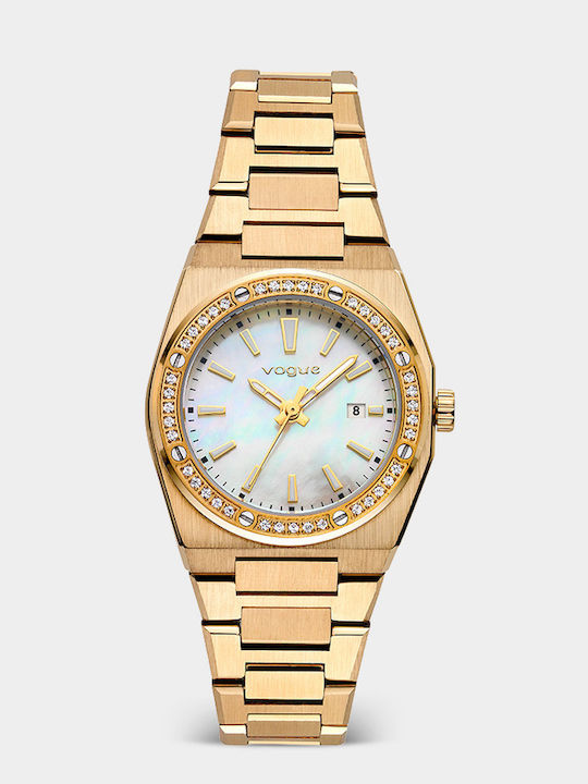 Vogue Women's Battery Watch with Stainless Stee...