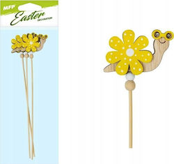 Partydekorationen Blumen in Gelber Farbe 3 Stück 5,5 cm