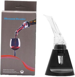 2in1 Aerator de Vin Turnător Flippy Decantare Fără Picurare Fără Vărsare 18x10x8cm Negru