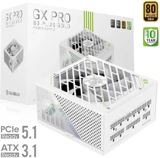 GameMax Gx Pro 750G 750W White Computer Power Supply Full Modular 80 Plus Gold
