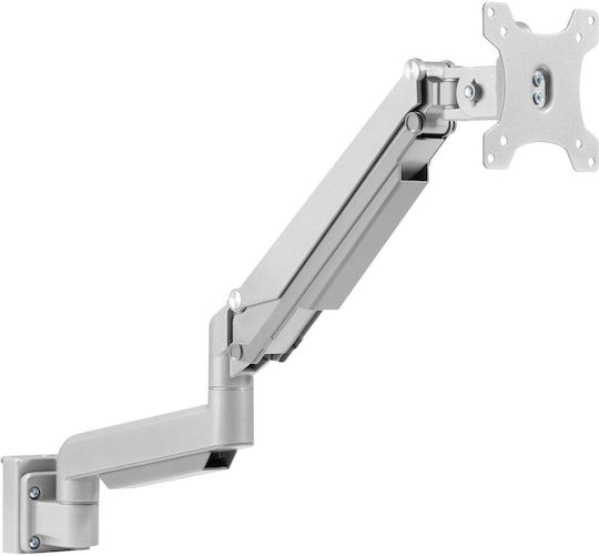 InLine Wall Mounted Monitor Stand with Extension Arm Silver (23183C)