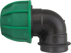 InLine Polypropylene Pipe Elbow 3/4" Female 25mm