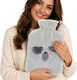 Victoria Sport Wärmflasche in Grauer Farbe Mit Bezug Allgemeine Verwendung 32x20cm 1750ml