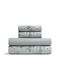 Lino Home Set Cearceafuri De Pat Simple Verzi Cu Hugger Din Cauciuc 100x200+35cm Verde Argintiu (3 Bucăți)