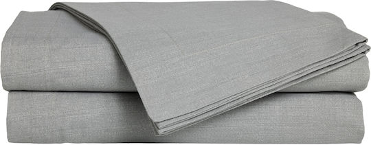 Das Home 5452 Super-Double Fitted Bed Sheet 160x200+35cm Grey