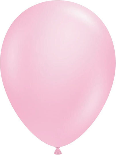 Set of 12 Birthday Latex Balloons Pink with LEDs 25cm