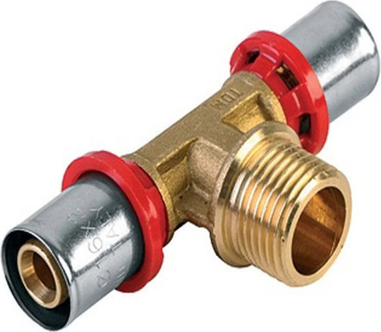 Tdm Brass Tee Presat Pentru Țevi Art 1660 16x½ I