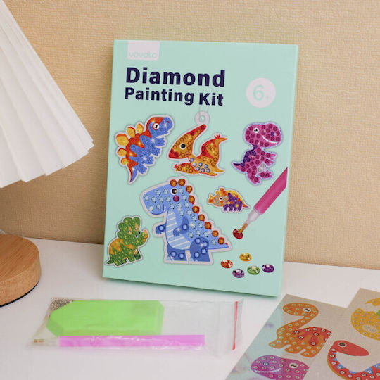 DIY Set of Diamond Painting Stickers with Rhinestones – Animal Theme 6 Pcs