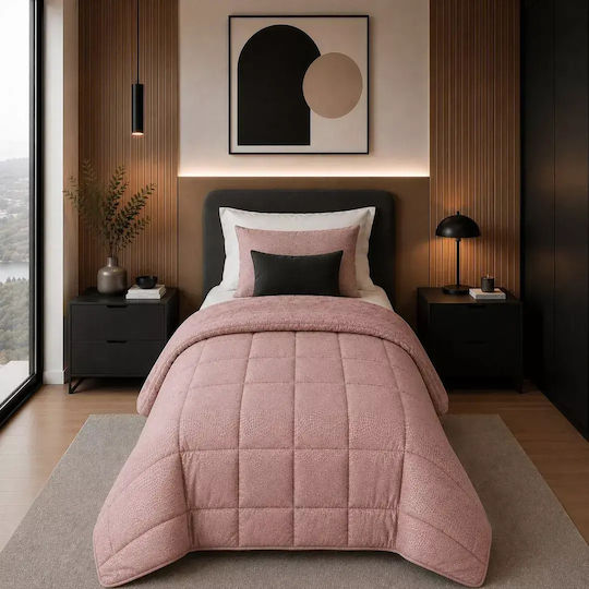 Astron Italy Κουβερτοπάπλωμα Μονό 160x240εκ. Dusty Rose