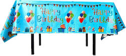 Tablecloth Flippy Foil Happy Birthday Balloon Print 137 X 274 Cm Blue