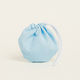 Beauty Home Fabric Gift Bucket Bag Light Blue 13x14cm