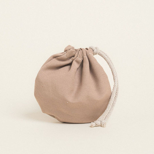 Beauty Home Fabric Gift Bucket Bag Beige 13x14cm