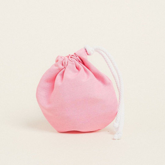 Beauty Home Fabric Gift Bucket Bag Pink 13x14cm