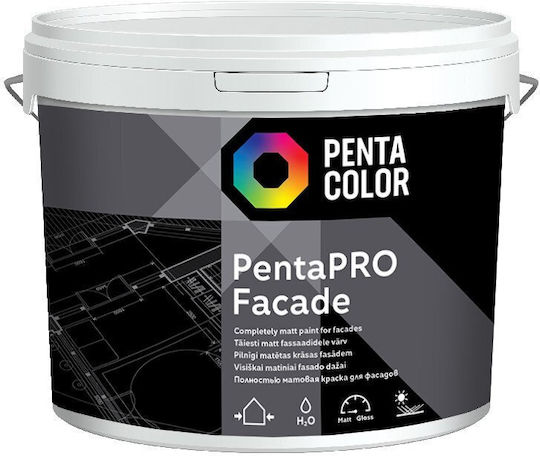 Pentacolor Pentacolor Innen- und Außenfarben für Häuser Υδρόχρωμα für Äußeres Verwendung Pentapro Fassade 10lt