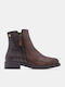 Wildleder Damen Stiefeletten Braun