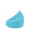 Pouf Birne Wasserdicht Canvas Türkis Blau 70x70x80cm