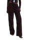 Pantaloni de damă din țesătură Brown