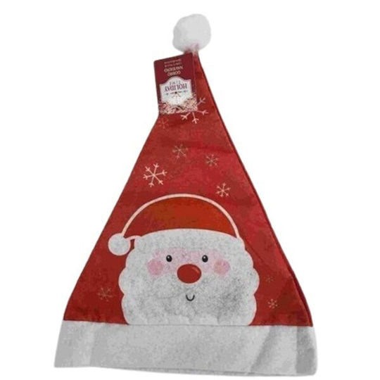 Pălărie Moș Crăciun Model Flippy 1 Moș Crăciun Fulgi De Zăpadă O Mărime Material Textil 28 X 39 Cm Alb Roșu