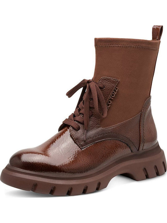 Women's Ankle Boots with Mid Heel Brown