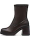 Women's Ankle Boots with High Heel Brown