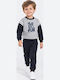 Kids Sweatpants Set With Top Grey/Black