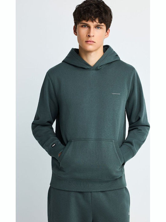 Funky Buddha Hooded Sweatshirt Green Storm FBM0...