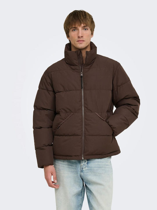Only & Sons Geacă Puffer Maro