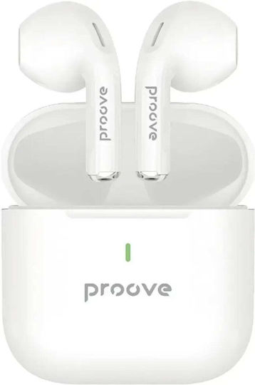 Proove Mainstream 2 Ohrstöpsel Bluetooth Kopfhörer mit Schweißbeständigkeit und Ladekoffer Weiße