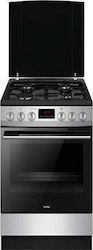 Amica Ελεύθερη με Εστίες Υγραερίου Inox 510GE2.33ZPTADAXSX