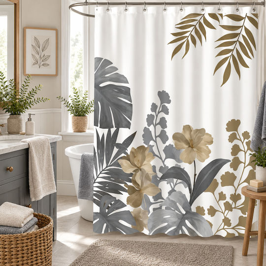 My Home Luxury Текстилна душ завеса 180x180cm