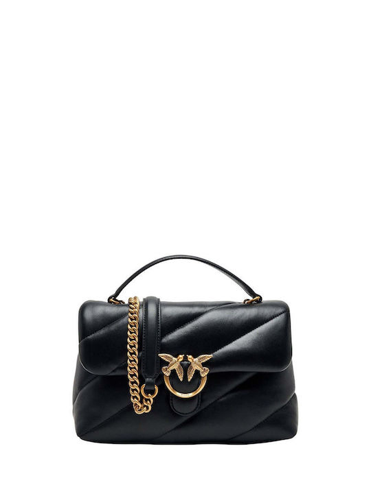 Love Puff Classic Leather Women's Flap Bag Black