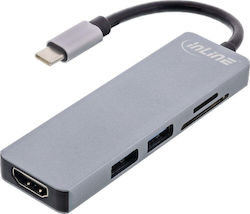 InLine Докинг станция USB-A със сив цвят